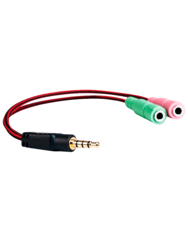 Cable Adaptador Miniplug 3.5 MM M a 2...